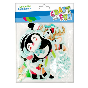 Ozdoba dekoracyjna samoprzylepna EVA Boże Narodzenie mix  CRAFT WITH FUN 463727