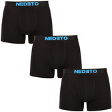 3PACK pánské boxerky Nedeto černé (3NBC10) XL