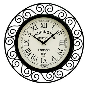 Designové nástěnné hodiny 5589 AMS řízené rádiovým signálem 35cm