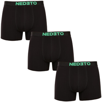 3PACK pánské boxerky Nedeto černé (3NBC9) XXL