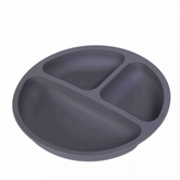Silikonový talíř, tříkomorový - antracit