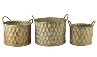 MARINA DARK Komplet 3 osłonek 33x33xh23/27x27xh20/23x23xh17cm