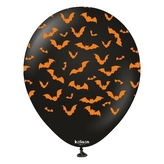 Balonky Halloween netopýři černé s potiskem – 30 cm, 25 ks
