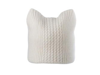 Dámská / dívčí zimní čepice s vlnou z angorského králíka - 1 ks - 1 krémová nejsvět.