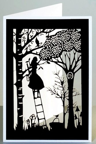 Karnet HDH09 wycinany + koperta Drabina