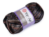 Pletací příze Melody 100 g - 1 ks - 11 (908) černá zlatá