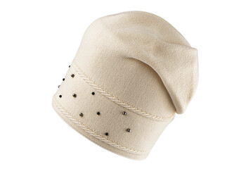 Dámská / dívčí zimní čepice s perlami Lamblook - 1 ks - 2 krémová světlá