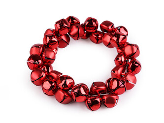 Věneček z rolniček Ø17 cm - mat a lesk - 1 ks - 1 červená