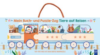 Mein Buch- und Puzzle-Zug: Tiere auf Reisen, m. 3 Buch, 3 Teile