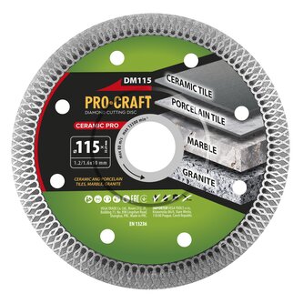 Diamantový řezný kotouč Ceramic PRO Procraft DM115 | DM115