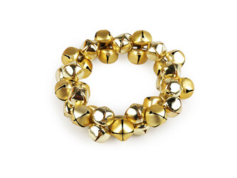 Věneček z rolniček Ø13 cm - mat a lesk - 1 ks - zlatá