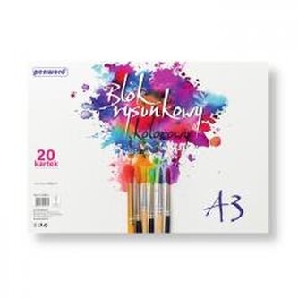 Blok rysunkowy A3 kolor 80g 20 kartek