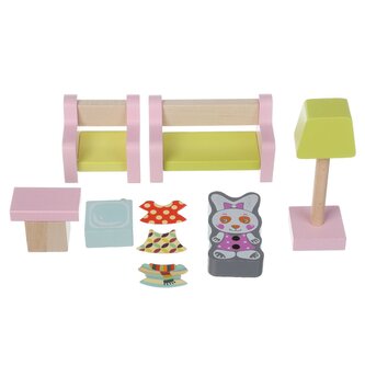 CUBIKA 15030 Obývací pokoj - dřevěný nábytek pro panenky CUBIKA 15030 Obývací pokoj - dřevěný nábytek pro panenky