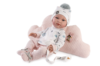 Guca 944 New BORN HOLČIČKA  - realistická panenka miminko s celovinylovým tělem - 42 cm