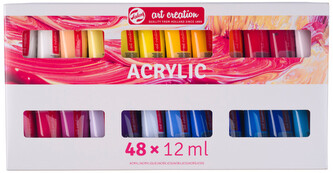 Zestaw farb akrylowych w tubkach 48x12ml 9021848M, ArtCreation