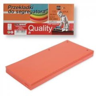 Przekładki do segregatora 100szt saffron Przekładki do segregatora 100szt saffron