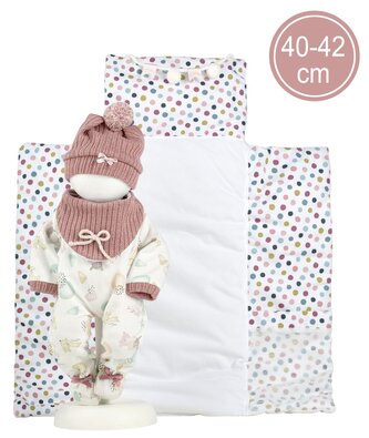 Llorens M738-88 obleček pro panenku miminko NEW BORN velikosti 40–42 cm s doplňky