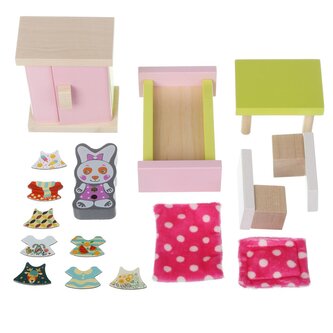 CUBIKA 12640 Pokoj - dřevěný nábytek pro panenky CUBIKA 12640 Pokoj - dřevěný nábytek pro panenky