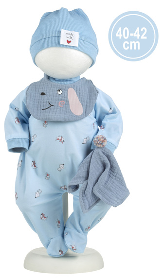 Llorens M741-20 obleček pro panenku miminko NEW BORN velikosti 40–42 cm s doplňky