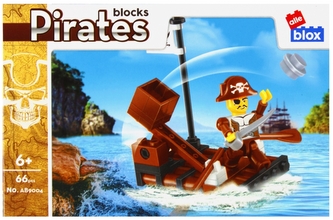 Klocki konstrukcyjne 66 elementów Pirat alleBLOX 525232