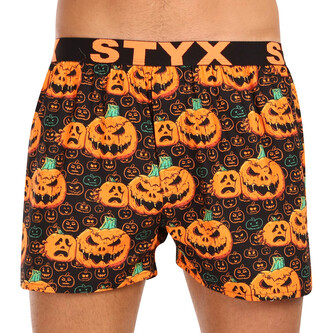 Pánské trenky Styx art sportovní guma Halloween dýně (B1755) L Pánské trenky Styx art sportovní guma Halloween dýně (B1755) L