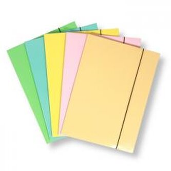 Teczka A4 z gumką laminowana pastel mix (10szt)