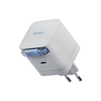 ENERGEA Bazic GoPort GaN nabíječka s integrovaným USB-C zatahovacím kabelem (65W) bílá