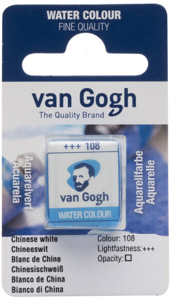 Farba akwarelowa kostka Van Gogh Chinese White 108, Talens