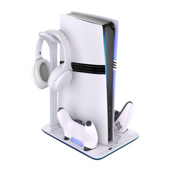 FIXED Dokovací stanice pro PlayStation 5 (Pro/Slim) s větráky bílá