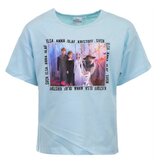 Dívčí tričko FROZEN celá parta krátký rukáv, modrá, velikost: 104