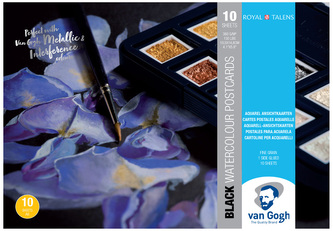 Blok do akwareli z czarnymi kartkami A6 10k. Van Gogh, Talens