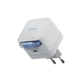 ENERGEA Bazic GoPort GaN nabíječka s integrovaným USB-C zatahovacím kabelem (35W) bílá