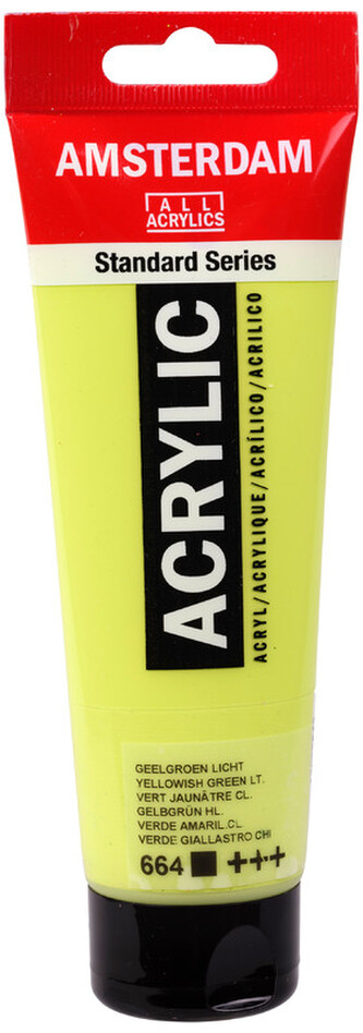 Farba akrylowa nr 664 yellowish green light 120ml, Amsterdam