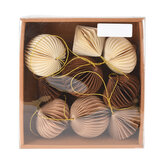 dekorace závěsná 6cm KOULE,CIBULE,DIAMANT (9ks)