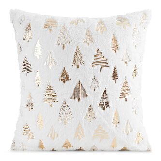 Vánoční polštář WOOD bílá 45x45 cm MyBestHome