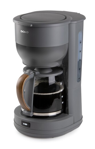 Překapávač na kávu WOOD YOU - šedý - DOMO DO754K, Objem: 1,25 l, Kapacita: 10 šálků, Příkon: 1 000 W, automatické vypnutí Překapávač na kávu WOOD YOU - šedý - DOMO DO754K, Objem: 1,25 l, Kapacita: 10 šálků, Příkon: 1 000 W, automatické vypnutí