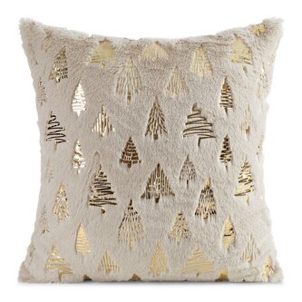 Vánoční polštář WOOD béžová 45x45 cm MyBestHome