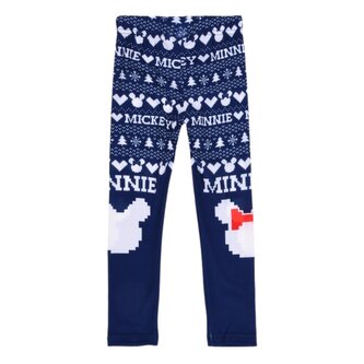 Dívčí legíny MINNIE zimní motiv poly, modrá, velikost: 110/116