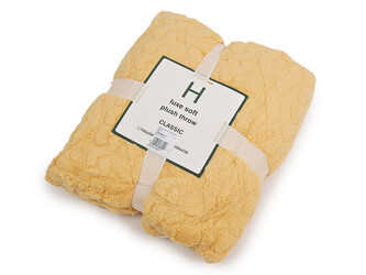 Deka beránek motýl 150x200 cm - 1 ks - 3 žlutobéžová