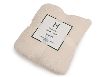 Deka beránek motýl 150x200 cm - 1 ks - 1 krémová světlá