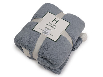 Deka beránek 150x200 cm - 1 ks - 6 modrošedá