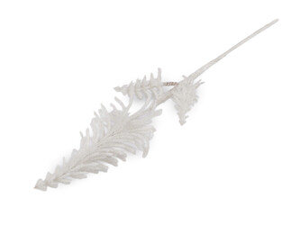 Umělý zasněžený stromeček do vánočních kytic a aranžmá - 1 ks - 1 bílá