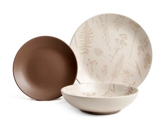 Sada talířů | BARI | kameninové nádobí sada 18 KUSŮ | 724060