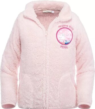 Mikina PEPPA PIG na zip chlupatka coral fleece dívčí růžová, velikost: 110/116
