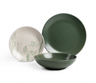 Sada talířů | BARI | kameninové nádobí sada 18 KUSŮ | 724077