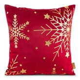 Vánoční polštář SNOWFLAKE červená 45x45 cm MyBestHome