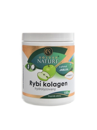 Golden Nature - Rybí kolagen + vitamín C 150g - borůvka
