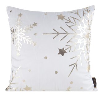 Vánoční polštář SNOWFLAKE I. bílá 45x45 cm MyBestHome