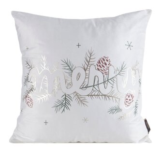 Vánoční polštář MERRY bílá 45x45 cm MyBestHome
