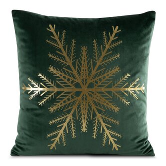 Vánoční polštář SNOW zelená 45x45 cm MyBestHome